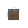 Piranha Bolt Down Composite Fence Kit with Horizontal Trellis 1800mm Brown Cedar