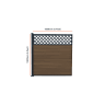 Piranha Bolt Down Composite Fence Kit with Diagonal Trellis 1800mm Brown Cedar