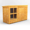 Power Sheds 10 x 4 Power Pent Potting Shed Combi including 6ft Side Store