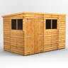 Power Sheds 10 x 6 Power Overlap Pent Double Door Garden Shed