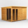 Power Sheds 10 x 8 Power Pent Summerhouse Combi including 4ft Side Store