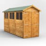 Power Sheds 12 x 4 Power Overlap Apex Double Door Garden Shed