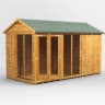 Power Sheds 12 x 6 Power Apex Summerhouse Combi including 4ft Side Store