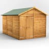 Power Sheds 12 x 8 Power Overlap Apex Windowless Double Door Garden Shed