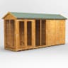 Power Sheds 14 x 4 Power Apex Summerhouse Combi including 6ft Side Store