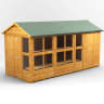 Power Sheds 14 x 6 Power Apex Potting Shed Combi including 4ft Side Store