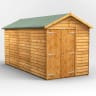 Power Sheds 14 x 6 Power Overlap Apex Windowless Double Door Garden Shed