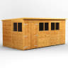 Power Sheds 14 x 8 Power Pent Double Door Garden Shed