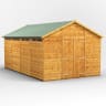 Power Sheds 16 x 10 Power Apex Double Door Security Shed