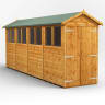 Power Sheds 16 x 4 Power Apex Double Door Garden Shed