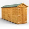 Power Sheds 16 x 4 Power Apex Windowless Double Door Garden Shed