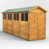 Power Sheds 16 x 4 Power Overlap Apex Double Door Garden Shed