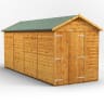 Power Sheds 16 x 6 Power Apex Windowless Double Door Garden Shed