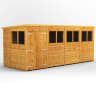 Power Sheds 16 x 6 Power Pent Double Door Garden Shed