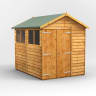 Powersheds 8 x 6 Overlap Apex Double Door Garden Shed