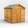 Powersheds 8 x 6 Overlap Apex Windowless Double Door Garden Shed