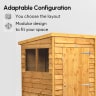Powersheds 8 x 6 Overlap Pent Garden Shed