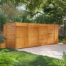 Powersheds 8 x 6 Overlap Pent Double Door Garden Shed