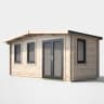 Power Sheds 8 x 16 Power Chalet Log Cabin Doors to the Right 44mm