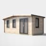 Power Sheds 8 x 18 Power Chalet Log Cabin Doors to the Right 44mm