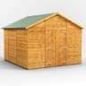 Power Sheds 10 x 10 Power Apex Windowless Double Door Garden Shed