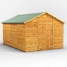 Power Sheds 14 x 10 Power Apex Windowless Double Door Garden Shed