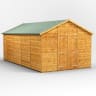 Power Sheds 18 x 10 Power Apex Windowless Double Door Garden Shed