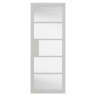 JB Kind Metro Painted Clear Glazed Internal Door 1981 x 686 x 35mm White