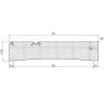 Fully Finished Engineered Pine V-Groove Architrave 14.5 x 69 x 2100mm