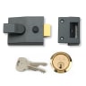 Yale Deadlock Nightlatch 60mm Backset Polished Brass