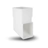 Polypipe Rainwater Drainage Square Downpipe Shoe 65mm White