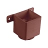 Wavin Osma SquareLine Pipe Connector And Bracket 61mm Brown