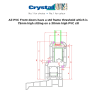 Crystal uPVC Front Door Small Square glass Chatsworth White Right Hand Obscure Glass 920x2090mm