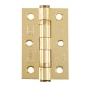 Raptor Grade 7 Ball Bearing Hinge 76x51mm Polished Brass Pack of 2