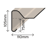 TuffStuff B230 Upstand Trim 3m x 125mm x 110mm Grey