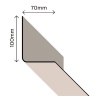 TuffStuff Internal Angle Trim 3m x 100 x 70mm Grey