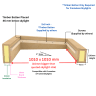 Sterling 1000 x 1000mm Insulated Upstand for Flat Roof Skylight