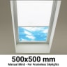 Sterling 500x500mm Manual Blinds for Flat / Pitched Roof Skylights