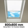 Sterling 800x800mm Manual Blinds for Flat / Pitched Roof Skylights