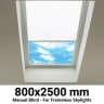 Sterling 800x2500mm Manual Blinds for Flat / Pitched Roof Skylights
