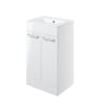 Radiance 510mm Floor Standing 2 Door Basin Unit & 1TH Thin Edge Basin White Gloss