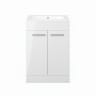 Radiance 610mm Floor Standing 2 Door Basin Unit & 1TH Thin Edge Basin White Gloss