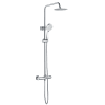 Round Thermostatic Bar Mixer Wall Riser Kit Chrome