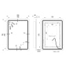 Elga 500 x 700mm Rectangle Front-Lit LED Mirror