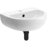 Solstice 450 x 400mm 1TH Cloakroom Basin & Black Bottle Trap