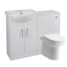 Vista 560mm Basin Unit & WC Unit Pack - White Gloss