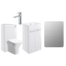 Radiance 510mm Floor Standing Furniture Pack White Gloss With Chrome Finishes