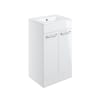 Radiance 510mm Floor Standing Furniture Pack White Gloss With Chrome Finishes