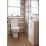 Radiance 410mm Floor Standing Basin Unit & Closed Coupling Toilet Pack White Gloss