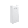 Radiance 410mm Floor Standing Basin Unit & Closed Coupling Toilet Pack White Gloss